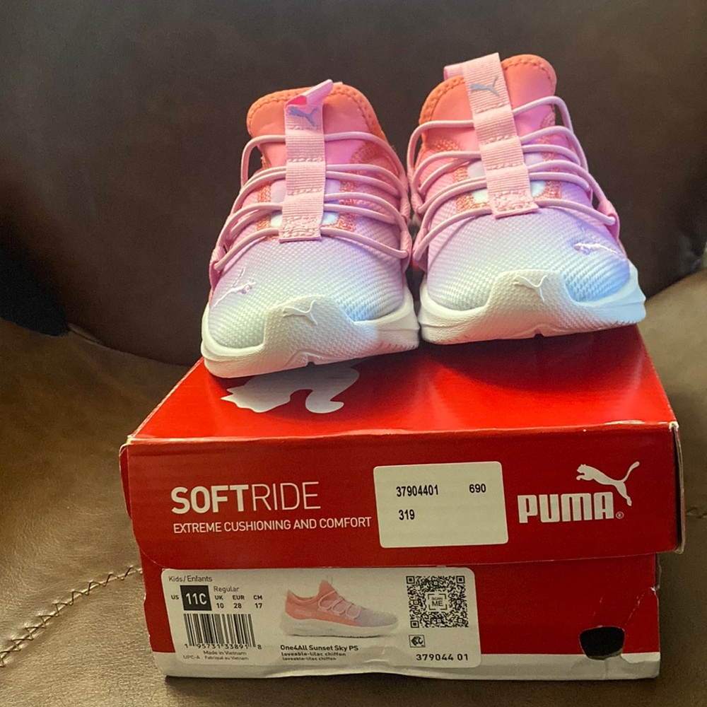 Puma brand new kids/girls shoes size 11.